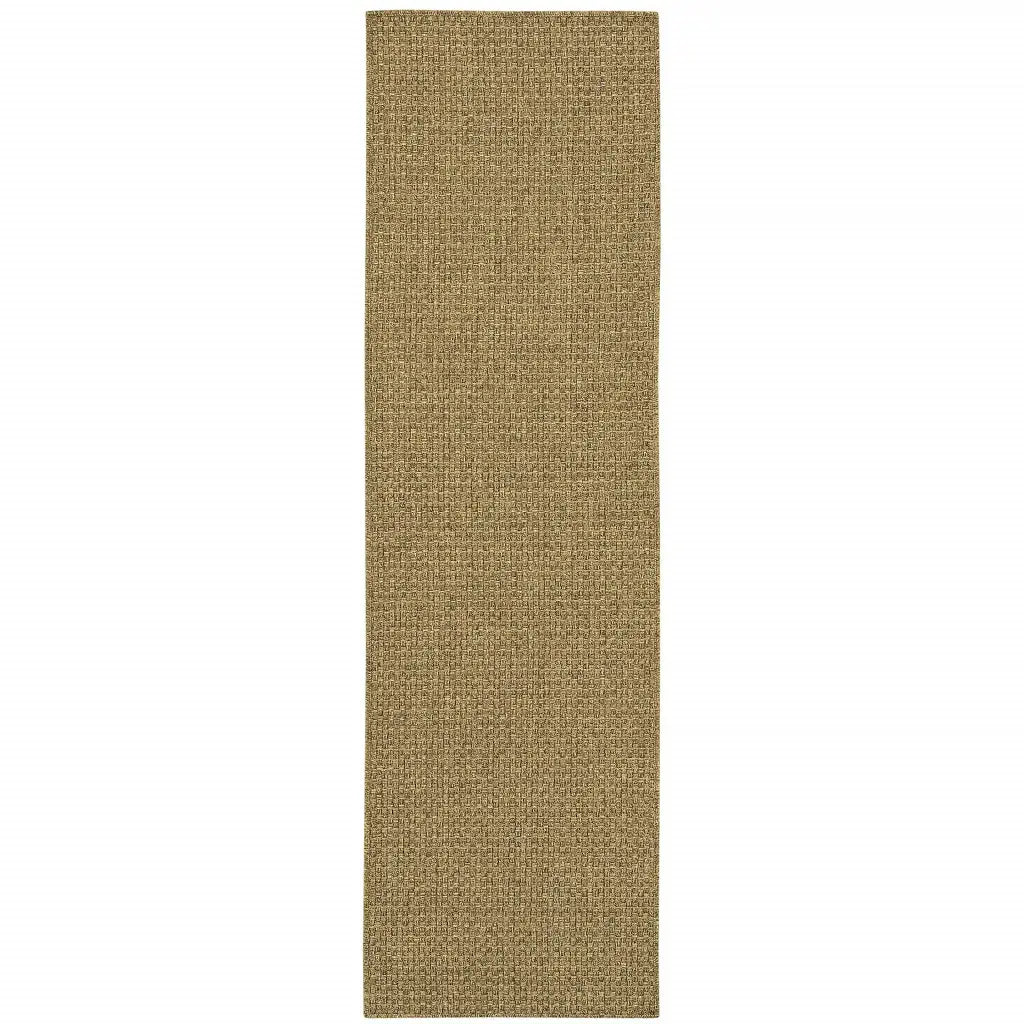 2' X 8' Tan Indoor Outdoor Area Rug - Homeroots - Flyclothing LLC