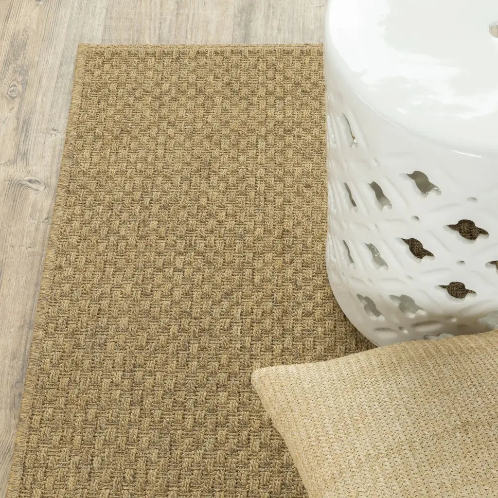 2' X 4' Tan Indoor Outdoor Area Rug - Homeroots - Flyclothing LLC