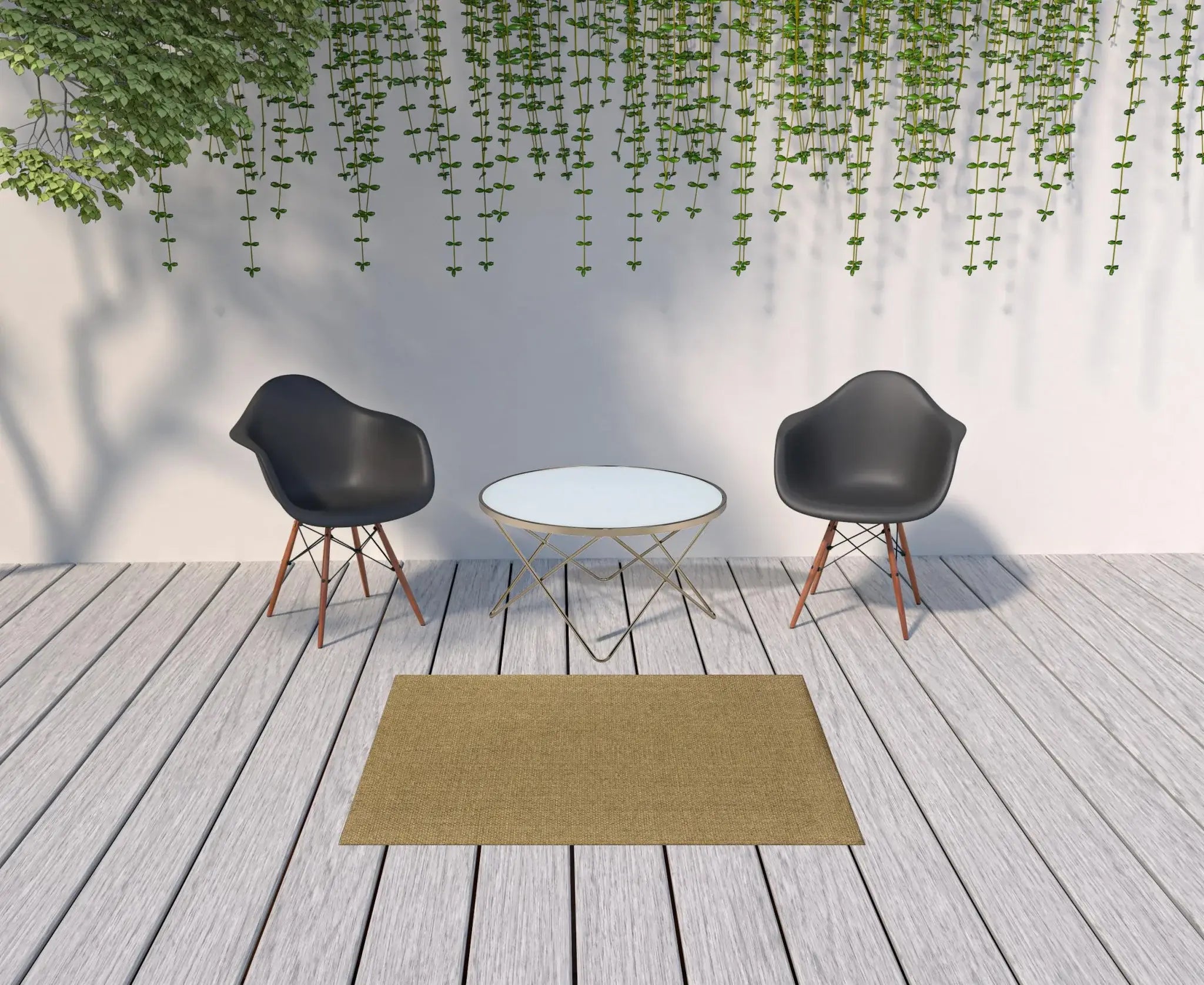 4' X 6' Tan Indoor Outdoor Area Rug - Homeroots - Flyclothing LLC