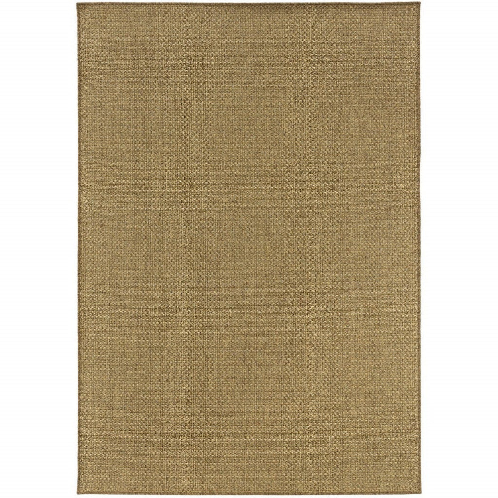 4' X 6' Tan Indoor Outdoor Area Rug - Homeroots
