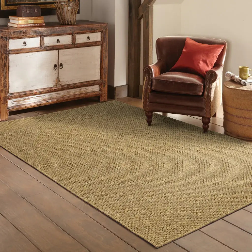5' X 8' Tan Indoor Outdoor Area Rug - Homeroots - Flyclothing LLC
