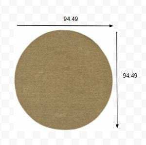 8' X 8' Tan Indoor Outdoor Area Rug - Homeroots - Flyclothing LLC