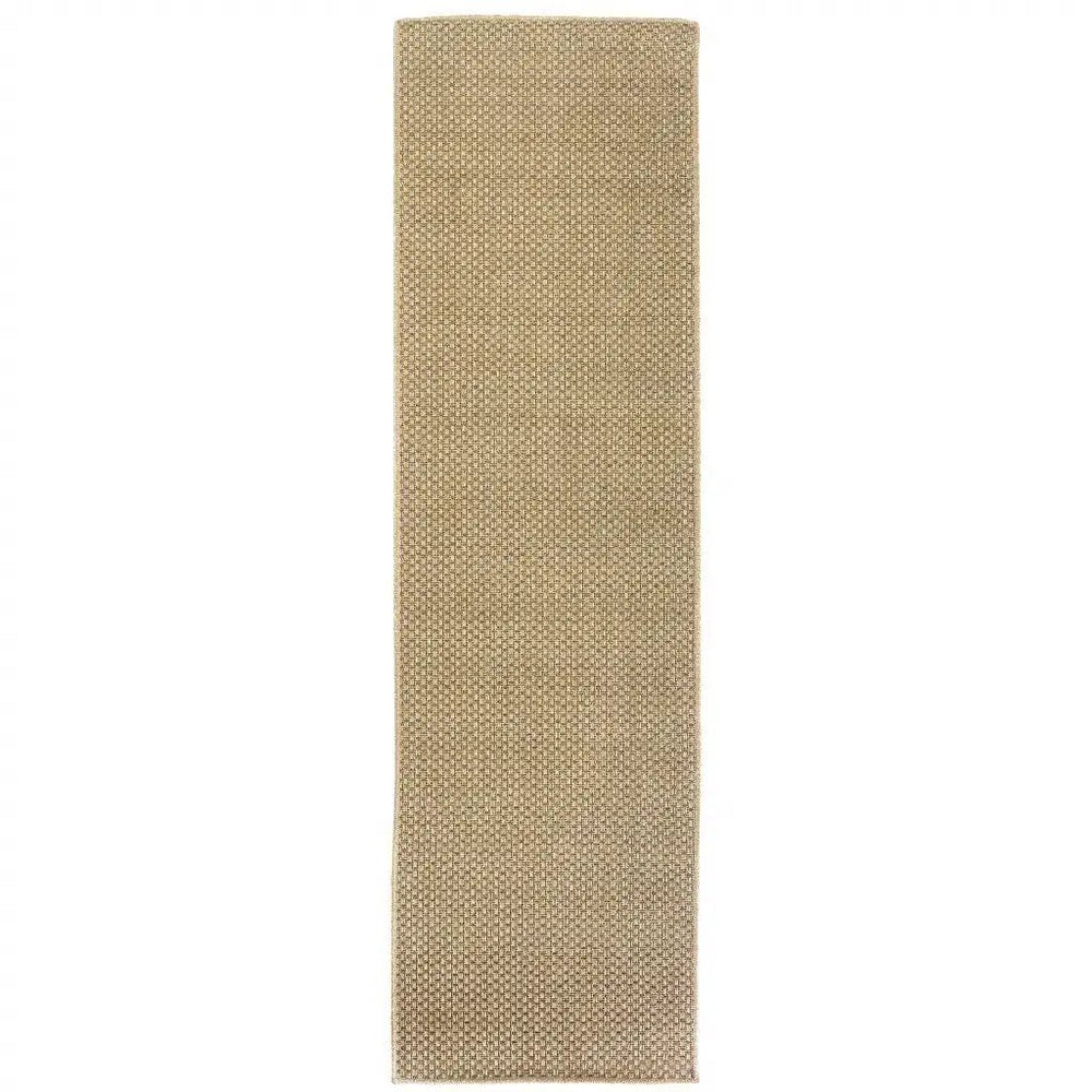 2' X 8' Beige Indoor Outdoor Area Rug - Homeroots