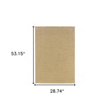 2' X 4' Beige Indoor Outdoor Area Rug - Homeroots - Flyclothing LLC