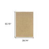 2' X 4' Beige Indoor Outdoor Area Rug