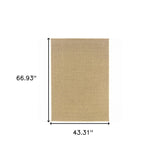 4' X 6' Beige Indoor Outdoor Area Rug - Homeroots