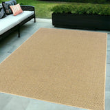 5' X 8' Beige Indoor Outdoor Area Rug - Homeroots