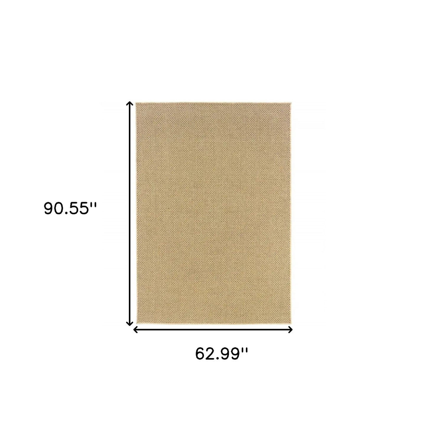 5' X 8' Beige Indoor Outdoor Area Rug - Homeroots - Flyclothing LLC
