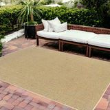 8' X 11' Beige Indoor Outdoor Area Rug - Homeroots