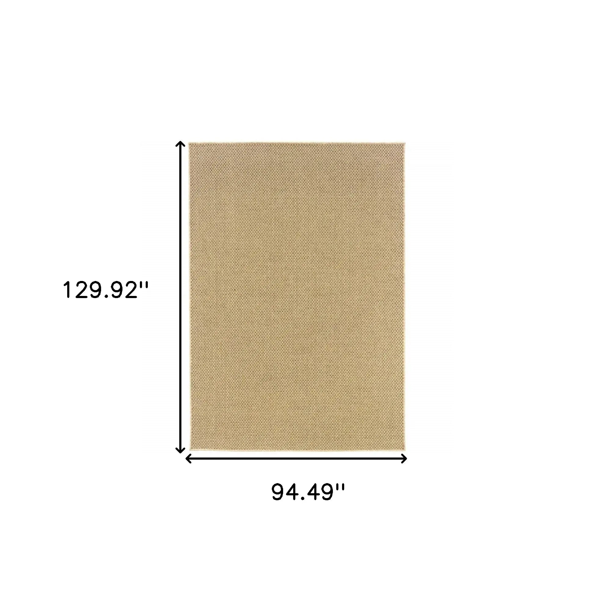 8' X 11' Beige Indoor Outdoor Area Rug - Homeroots - Flyclothing LLC