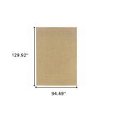 8' X 11' Beige Indoor Outdoor Area Rug - Homeroots