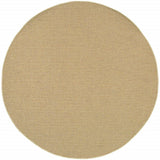 8' X 8' Beige Indoor Outdoor Area Rug - Homeroots