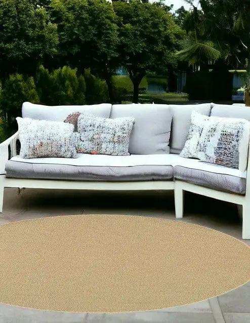 8' X 8' Beige Indoor Outdoor Area Rug - Homeroots - Flyclothing LLC