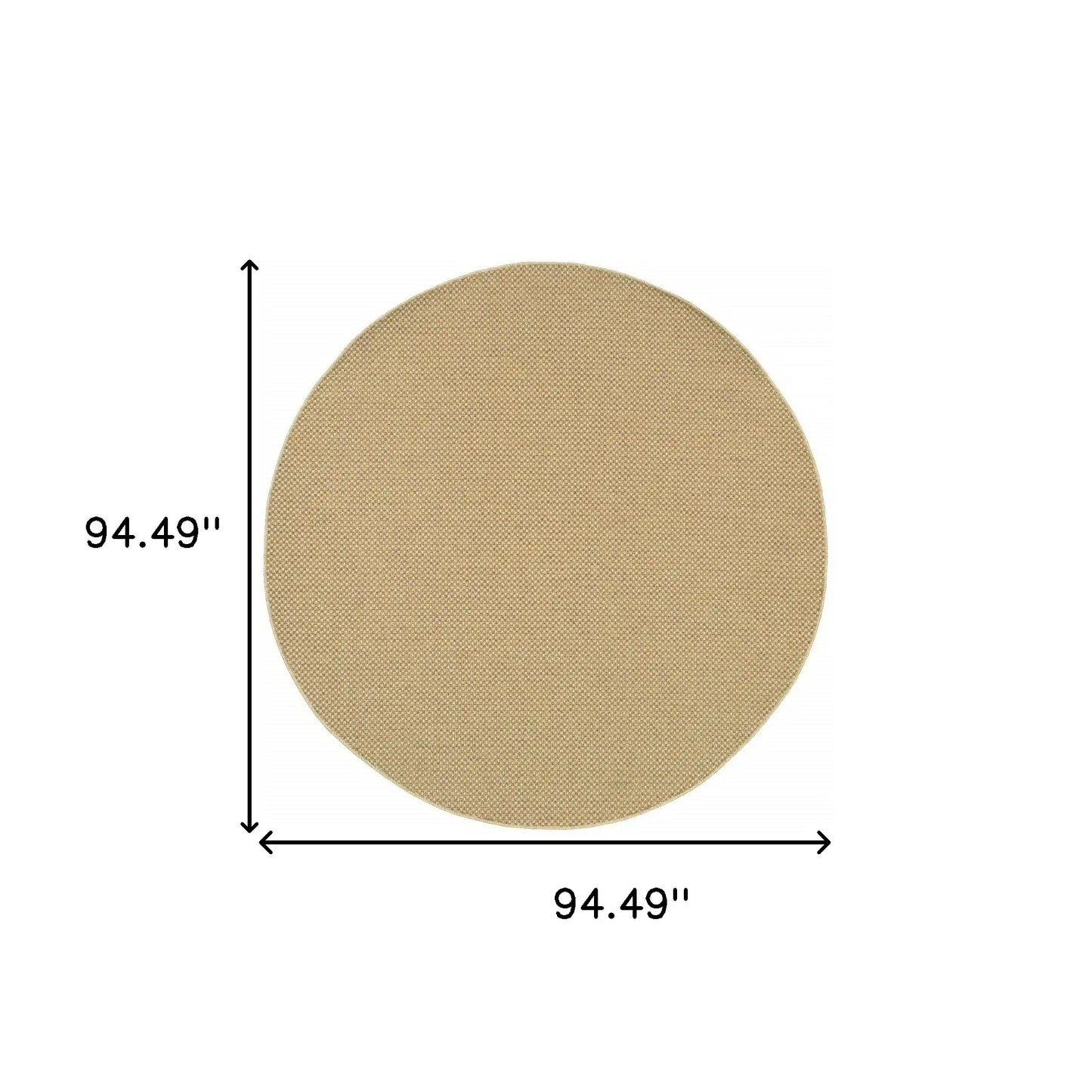 8' X 8' Beige Indoor Outdoor Area Rug - Homeroots - Flyclothing LLC