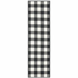2' X 8' Black and Ivory Indoor Outdoor Area Rug - Homeroots - Flyclothing LLC