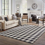 5' X 8' Black and Ivory Indoor Outdoor Area Rug - Homeroots - Flyclothing LLC
