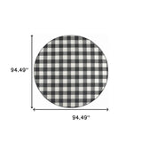 8' X 8' Black and Ivory Indoor Outdoor Area Rug - Homeroots - Flyclothing LLC