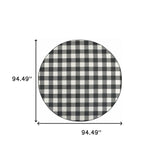 8' X 8' Black and Ivory Indoor Outdoor Area Rug - Homeroots - Flyclothing LLC