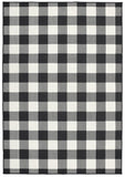Black and Ivory Indoor Outdoor Area Rug - Homeroots