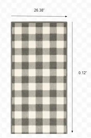 2' X 8' Gray and Ivory Indoor Outdoor Area Rug - Homeroots - Flyclothing LLC