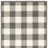 2' X 8' Gray and Ivory Indoor Outdoor Area Rug - Homeroots