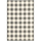 7' X 10' Gray and Ivory Indoor Outdoor Area Rug - Homeroots - Flyclothing LLC