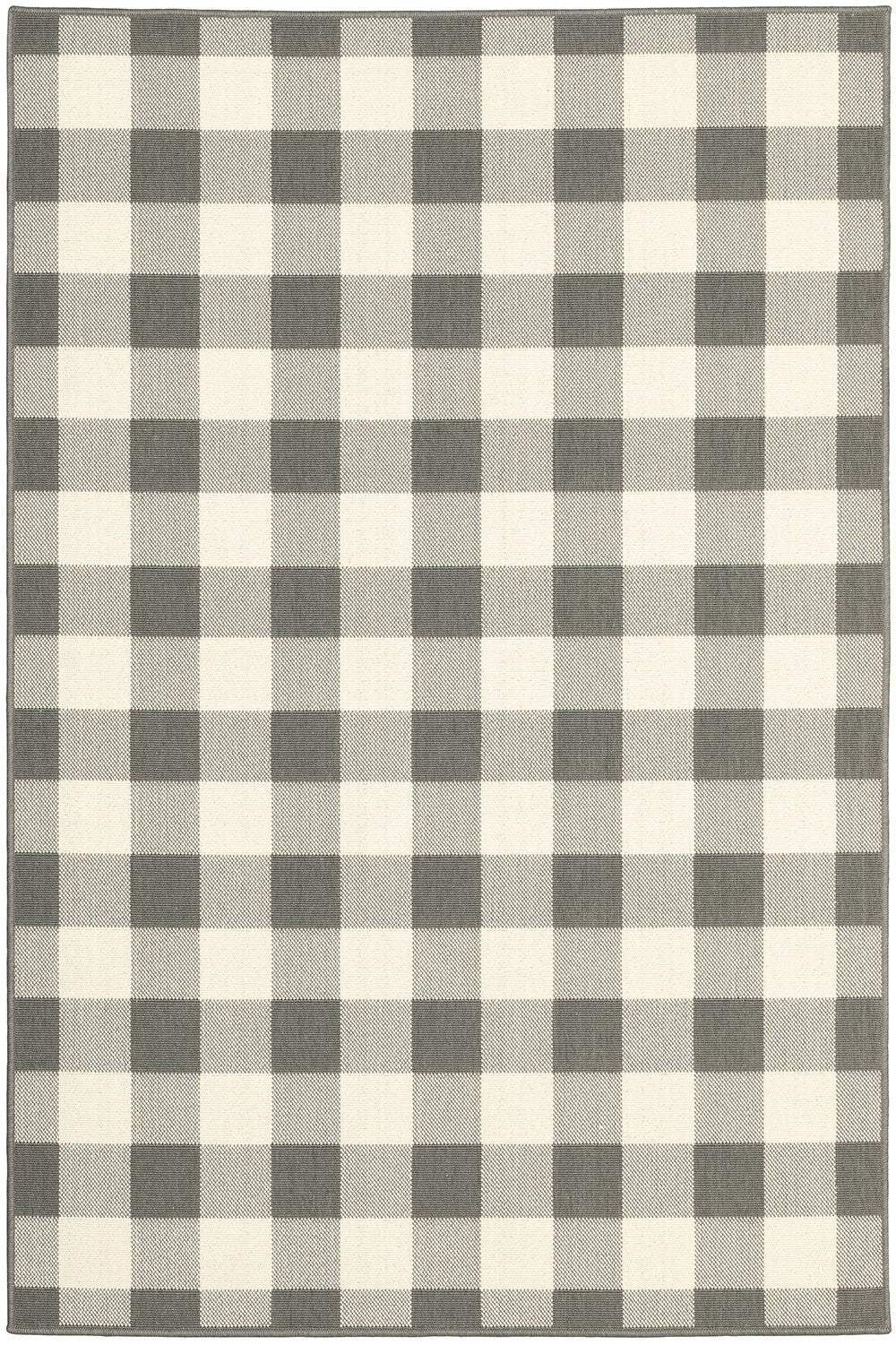 Gray and Ivory Indoor Outdoor Area Rug - Homeroots - Flyclothing LLC