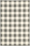 Gray and Ivory Indoor Outdoor Area Rug - Homeroots
