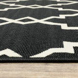 2' X 8' Black and Ivory Indoor Outdoor Area Rug - Homeroots - Flyclothing LLC
