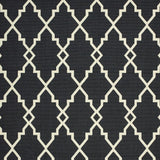 5' X 8' Black and Ivory Indoor Outdoor Area Rug - Homeroots