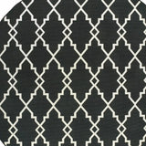 8' X 8' Black and Ivory Indoor Outdoor Area Rug - Homeroots - Flyclothing LLC