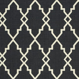 Black and Ivory Indoor Outdoor Area Rug - Homeroots