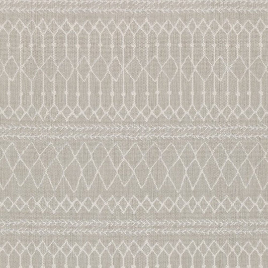 3' X 5' Gray and Ivory Indoor Outdoor Area Rug