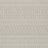 3' X 5' Gray and Ivory Indoor Outdoor Area Rug - Homeroots