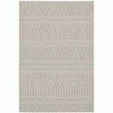5' X 7' Gray and Ivory Indoor Outdoor Area Rug - Homeroots - Flyclothing LLC