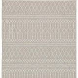 5' X 7' Gray and Ivory Indoor Outdoor Area Rug - Homeroots - Flyclothing LLC