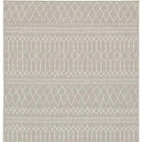 5' X 7' Gray and Ivory Indoor Outdoor Area Rug - Homeroots