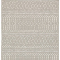 5' X 7' Gray and Ivory Indoor Outdoor Area Rug - Homeroots