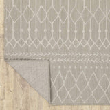 5' X 7' Gray and Ivory Indoor Outdoor Area Rug - Homeroots - Flyclothing LLC