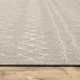 5' X 7' Gray and Ivory Indoor Outdoor Area Rug - Homeroots - Flyclothing LLC