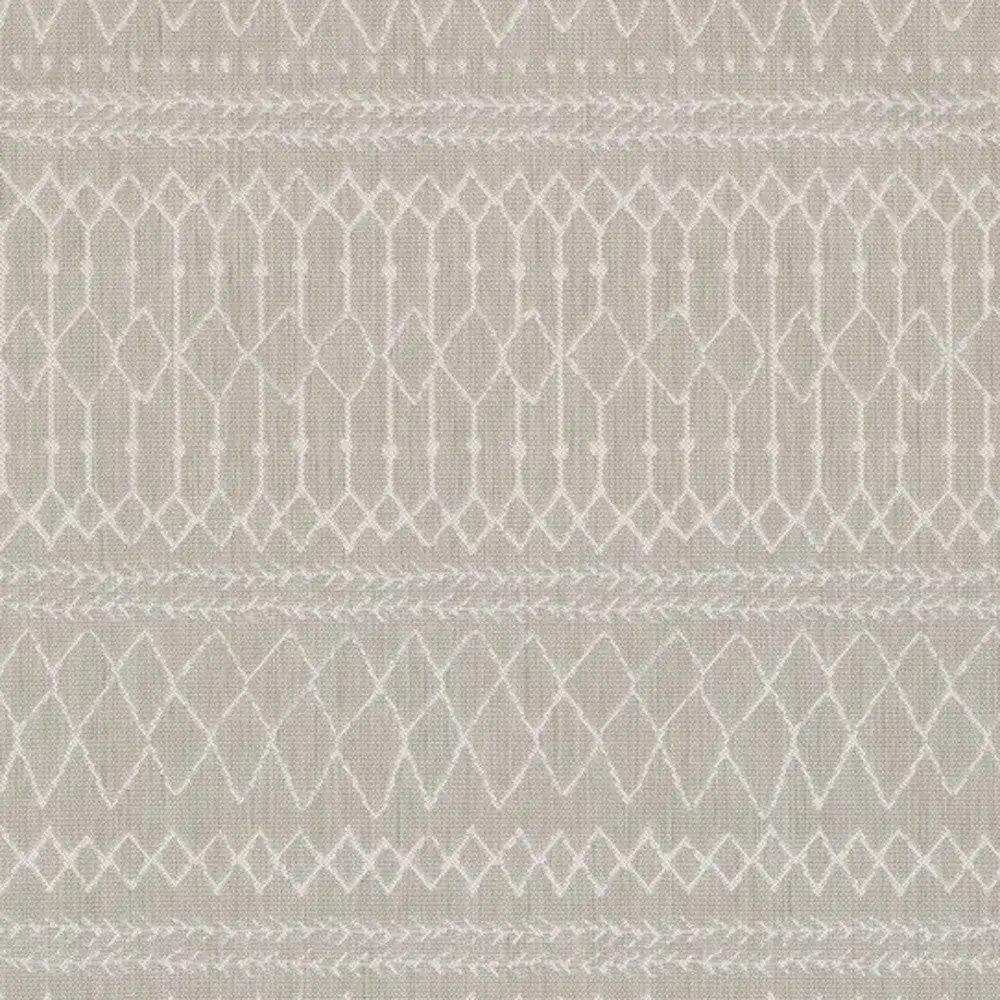 7' X 9' Gray and Ivory Indoor Outdoor Area Rug - Homeroots - Flyclothing LLC