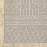10' X 13' Gray and Ivory Indoor Outdoor Area Rug - Homeroots - Flyclothing LLC