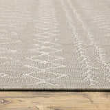 10' X 13' Gray and Ivory Indoor Outdoor Area Rug - Homeroots - Flyclothing LLC