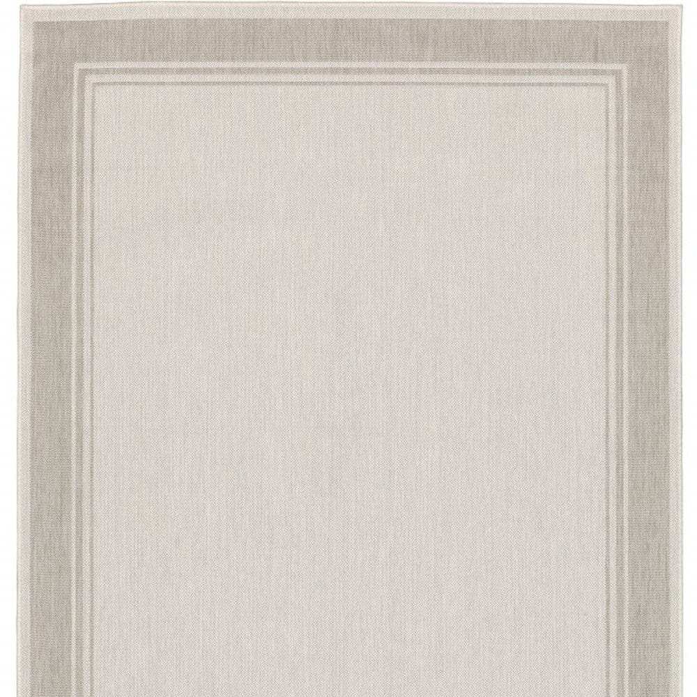 3' X 5' Gray and Ivory Indoor Outdoor Area Rug - Homeroots - Flyclothing LLC