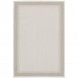 3' X 5' Gray and Ivory Indoor Outdoor Area Rug - Homeroots
