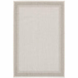 7' X 9' Gray and Ivory Indoor Outdoor Area Rug - Homeroots - Flyclothing LLC