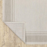 7' X 9' Gray and Ivory Indoor Outdoor Area Rug - Homeroots - Flyclothing LLC
