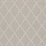 3' X 5' Gray and Ivory Indoor Outdoor Area Rug - Homeroots