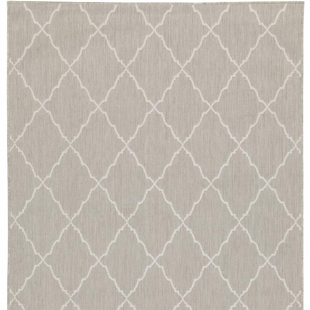 3' X 5' Gray and Ivory Indoor Outdoor Area Rug - Homeroots - Flyclothing LLC