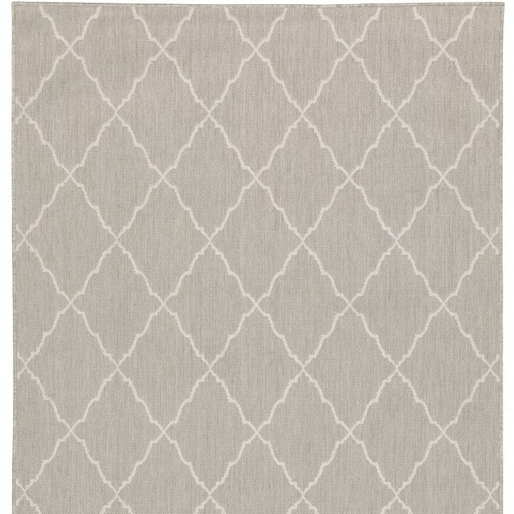 3' X 5' Gray and Ivory Indoor Outdoor Area Rug - Homeroots - Flyclothing LLC